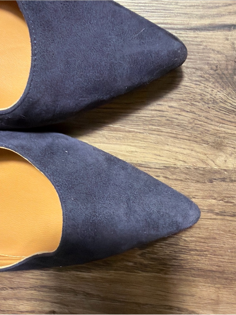 J McLaughlin Delia Women's Pointed Toe Pumps Kitten Heel Navy Blue Suede Size 8 - Picture 9 of 11